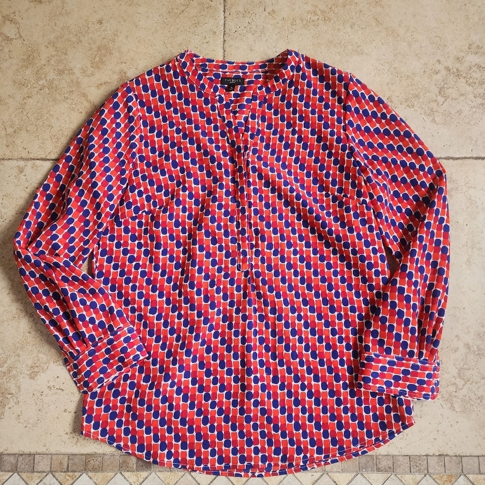 Talbots Polka Dot Petite Blouse